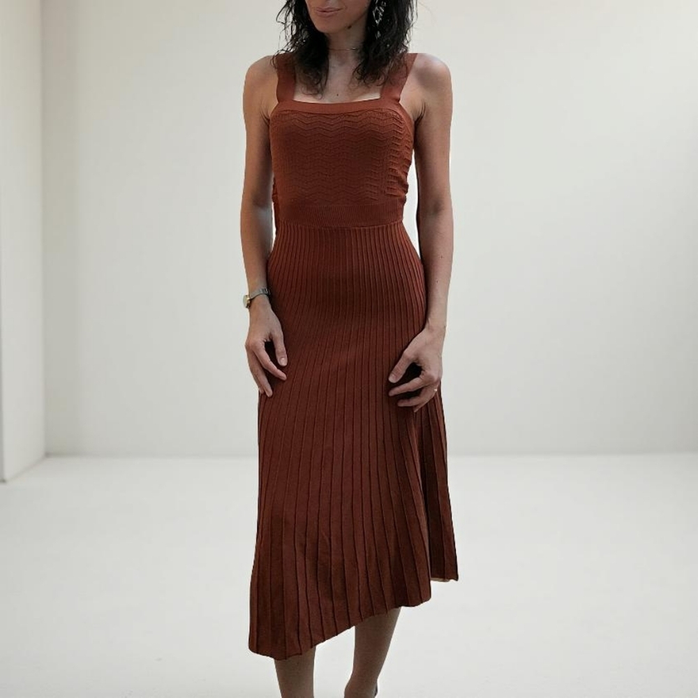 NWT Allison Terracota Brown Sleeveless Dress - Picture 6 of 10